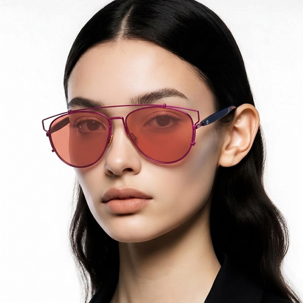 New Authentic DIOR Technologic TTVH 57mm Unisex Sunglasses – Matte Red & Blue
